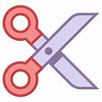 Scissors Pair Icon Cut Pointed Opened Right