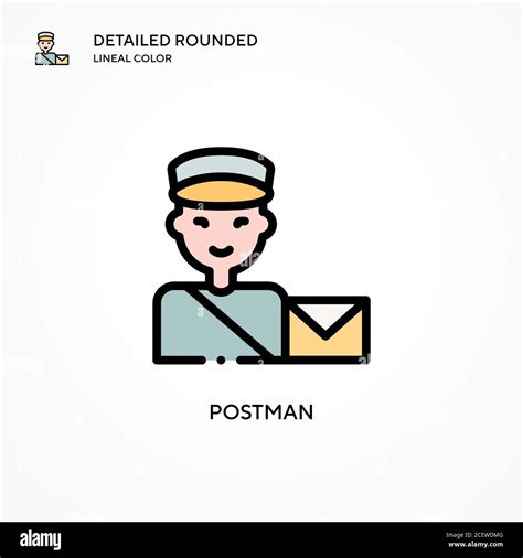 Postman Vector Icon Modern Vector Illustration Concepts Easy To Edit