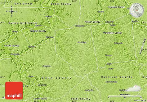 Physical Map Of Grant County