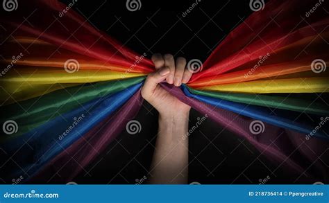 Lgbtq Stolz Flagge Lesbisch Gay Bi Sexsual Transgender Queer Stockfoto