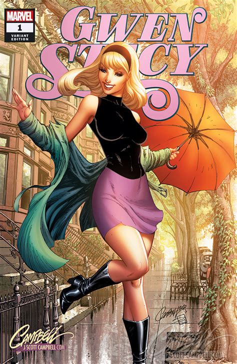 J Scott Campbell Gwen Stacy 1 Exclusive J Scott Campbell Store