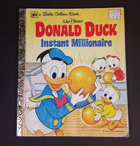 Vintage 1952 children's first edition little golden book titled laddie and the little rabbit. 1981 Walt Disney's Donald Duck Instant Millionaire ...