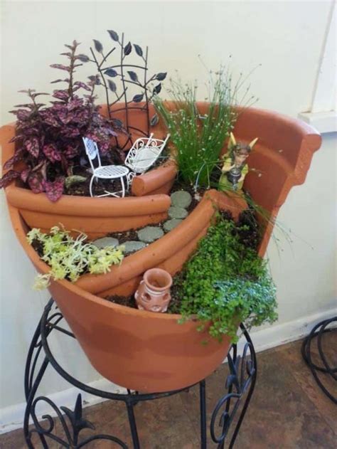 You will love this broken pot fairy garden tutorial. Broken Pot Fairy Garden Tutorial With Video | The WHOot