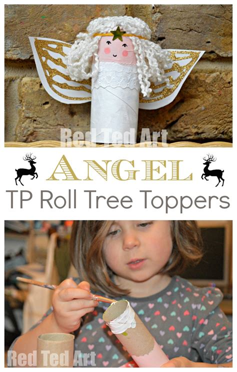 Toilet Paper Roll Angel Craft For Kids Red Ted Arts Blog