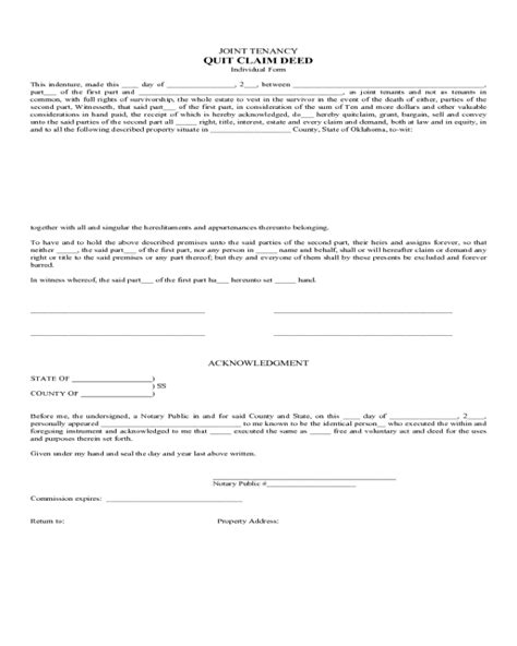 2020 Quit Claim Deed Form Fillable Printable Pdf