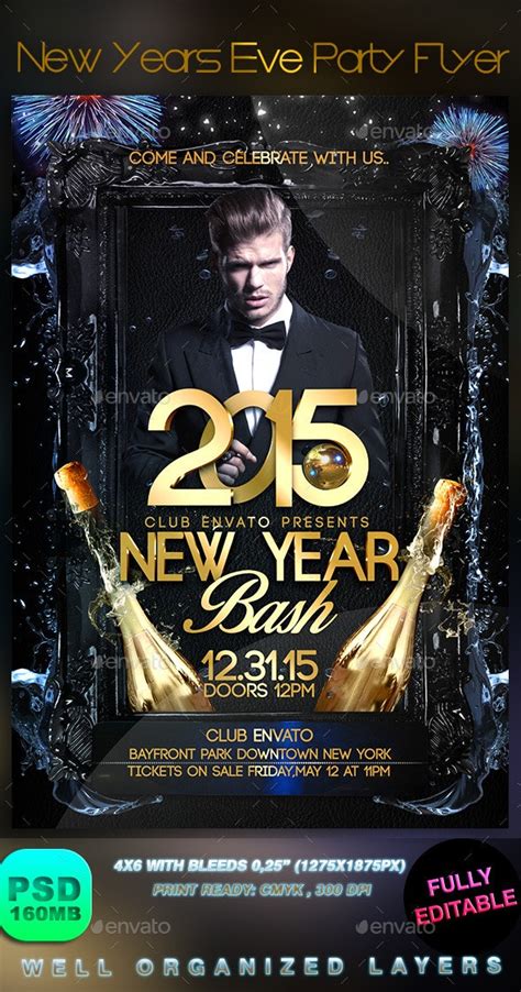 New Years Eve Party Flyer By Stormclub Graphicriver