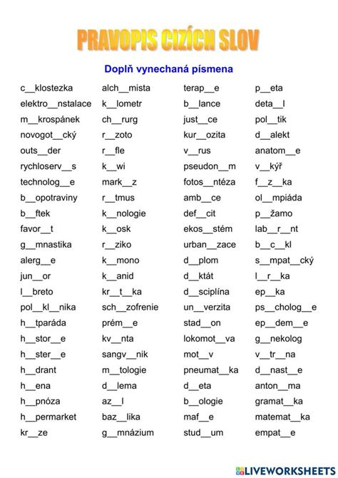 Improve Your Spelling And Grammar Skills With Online Pravopis Worksheets