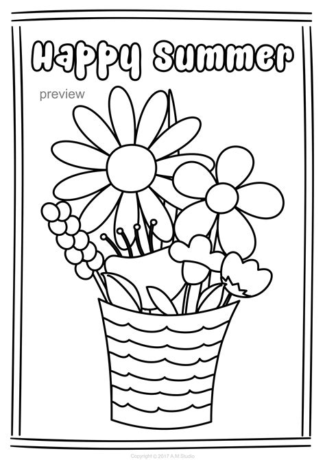 Summer Printables Coloring Pages