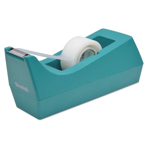 Scotch Desktop Tape Dispenser 1 Core Weighted Non Skid Base Emerald