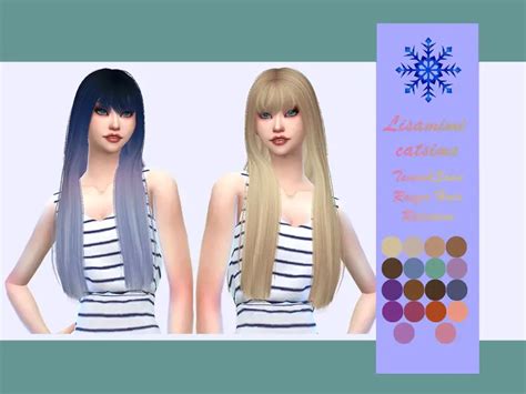 The Sims Resource Tsminh`s Rayza Hair Bang Retextured By