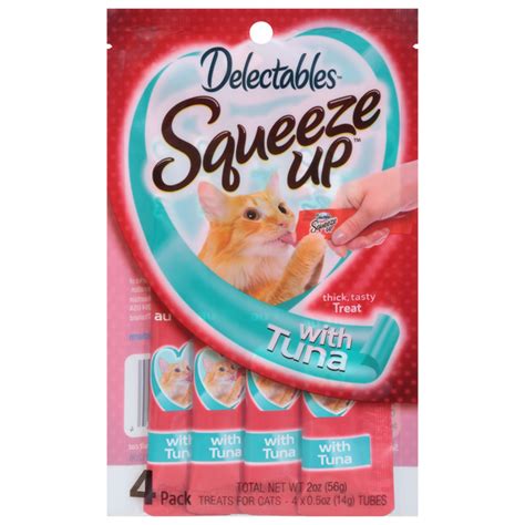 Save On Hartz Delectables Squeeze Up Cat Treats With Tuna 4 Ct Order
