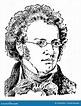 Franz Schubert, Vintage Illustration Stock Vector - Illustration of ...