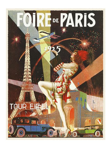 5733 Printed Canvas Art Vintage Foire De Paris By Vintage Apple