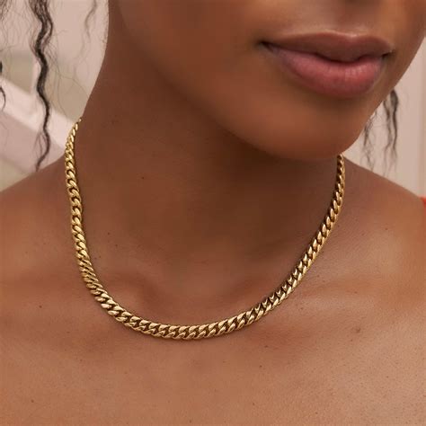 Cuban Link Necklace In Yellow Gold 5mm The Gld Shop