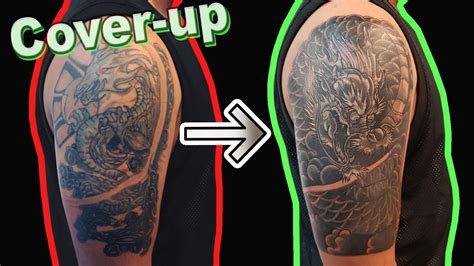 Dragon Cover Up Tattoo Time Lapse Youtube