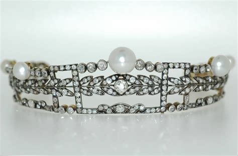 Diamond Pearl Tiara Royal Jewels Crown Jewels Tiaras Crowns