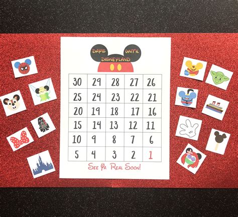 Disney Printable Countdown Calendar Printable Templates