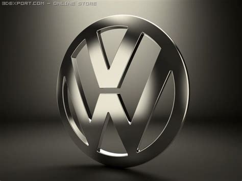 Volkswagen Logo 3d Model In Parts Of Auto 3dexport