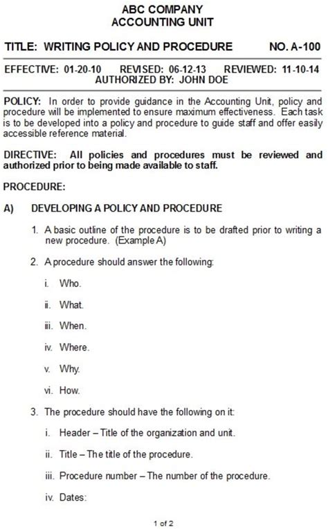 How To Write Policies And Procedures For Your Business Toughnickel