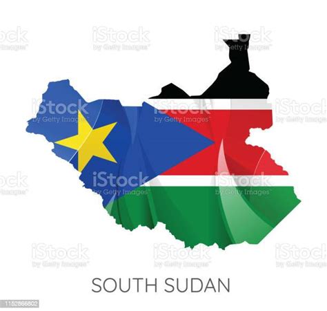 南スーダンの国旗付き地図ベクターイラスト なわばり意識のベクターアート素材や画像を多数ご用意 なわばり意識 アフリカ イラストレーション istock