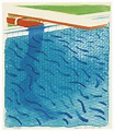 DAVID HOCKNEY (B. 1937) , Pool made with Paper and blue Ink for Book ...