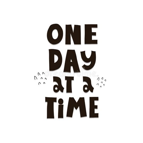 One Day At A Time Hand Drawing Lettering Decorative Elements
