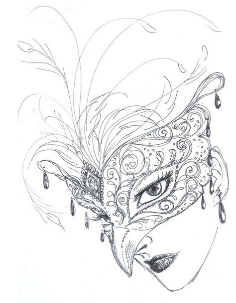 Pin By Osiris On Arty Farty Stuff Mask Drawing Masquerade Mask