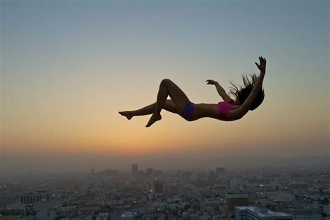 Out Of The Sky She Fell To The Earth Falling Pose Levitation