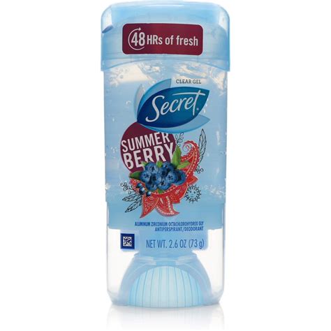 2 Pack Secret Fresh Clear Gel Antiperspirant Deodorant Summer Berry