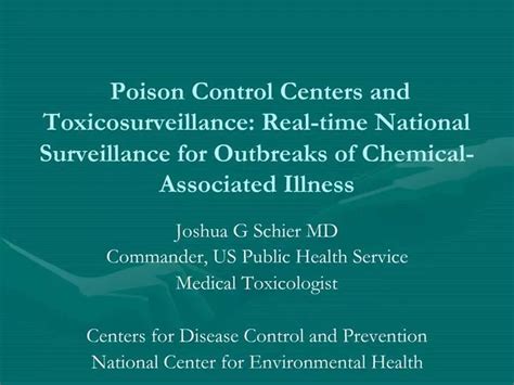 Ppt Poison Control Centers And Toxicosurveillance Real Time National Surveillance For