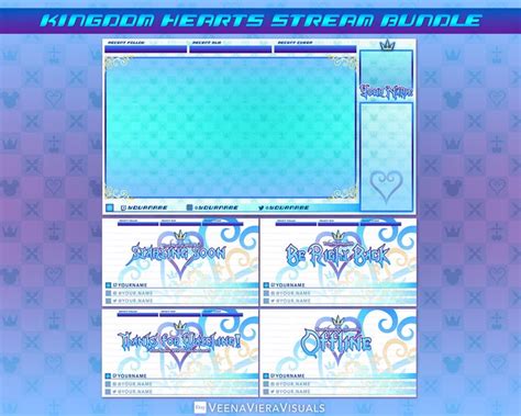 Kingdom Hearts Themed Stream Overlay Set For Twitch And Etsy