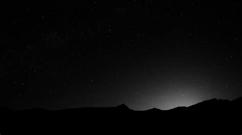 Black and white wallpaper 4k for pc. Free download Night Sky over the Mountains Black White 4K ...