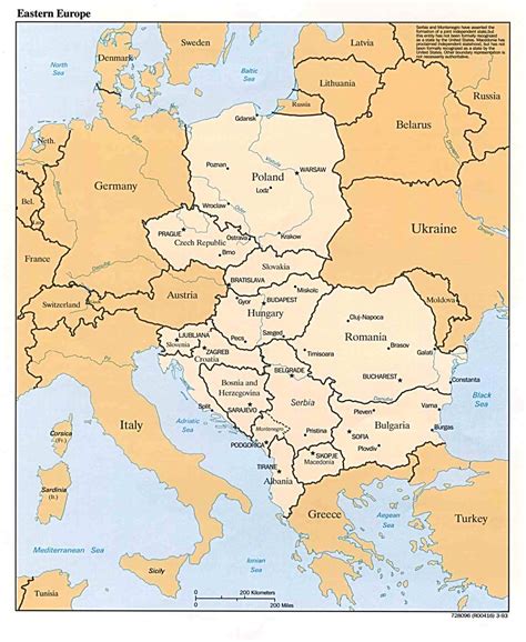 Mapa Politico De Europa Oriental Tamaño Completo Ex