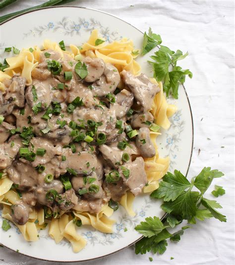 Quick And Easy Beef Stroganoff The Chunky Chef
