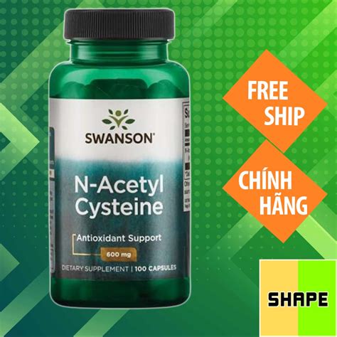 Swanson N Acetyl Cysteine NAC 600 1000mg 60 100V Detoxification