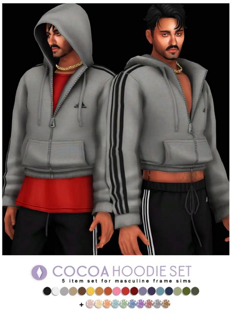 Cocoa Hoodie Set Nucrests Hoodie Set Sims 4 Mods Clothes Sims