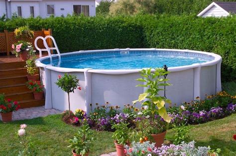 Want to add a pool to your backyard, one that's cost efficient and easy to set up? Ideas Above Ground Pool Landscaping — Randolph Indoor and ...