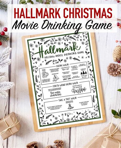 Hallmark Christmas Movie Drinking Game Weekend Craft