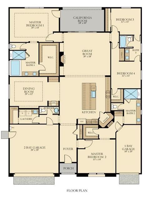Dual Master Suite Home Plans How To Furnish A Small Room