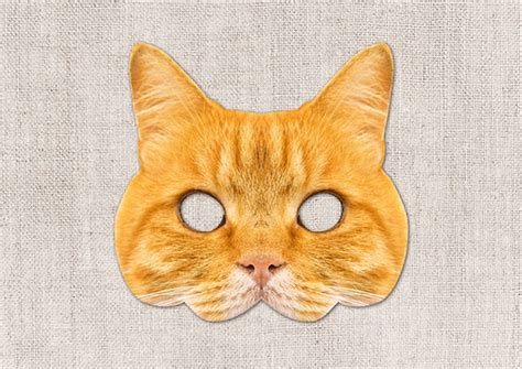 Ginger Cat Printable Mask Cat Orange Cat Mask Printable Etsy Uk