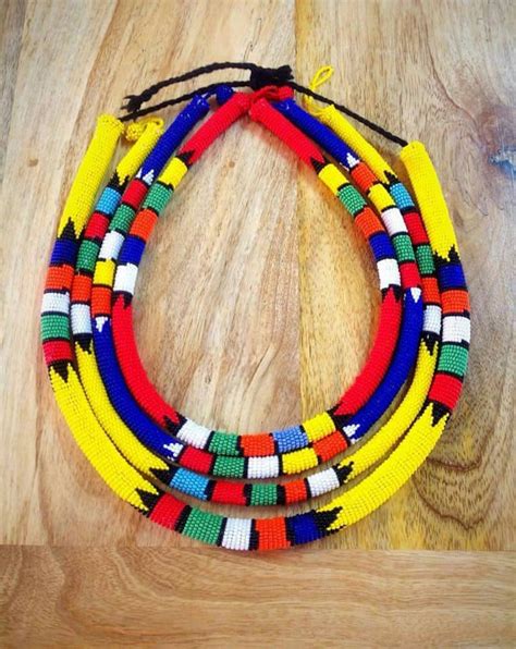 Assorted Traditional Zulu Beaded Necklace Price Is For 1 Etsy