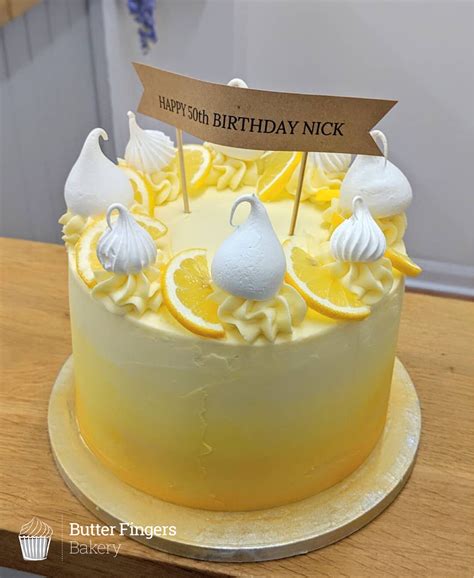 Lemon Birthday Cakes Yellow Birthday Cakes Buttercream Birthday Cake 50th Birthday Cake Cake