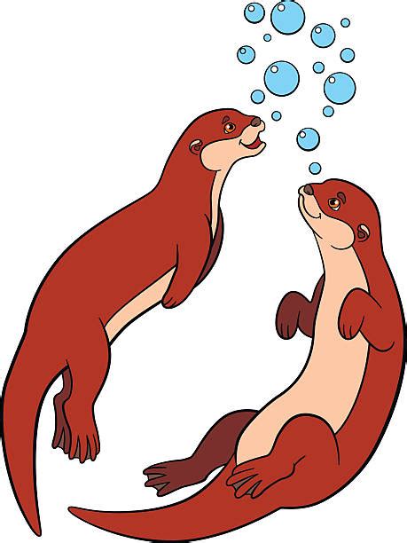 Cartoon Of A Sea Otters Illustrations Royalty Free Vector Graphics