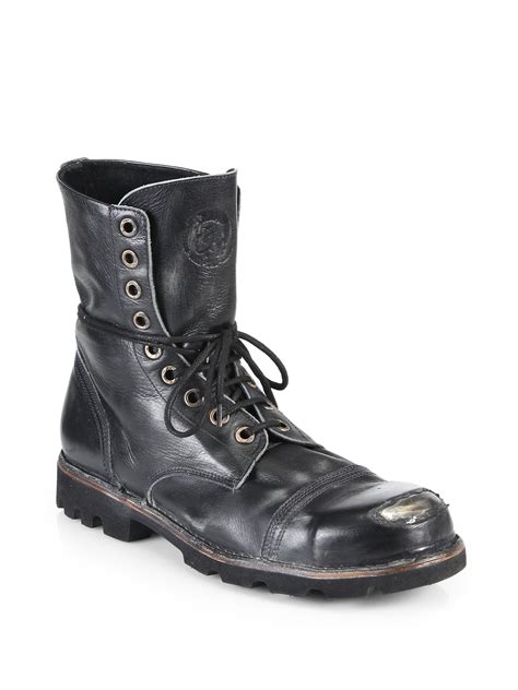 Diesel Hardkor Steel Lace Up Boots In Black For Men Lyst