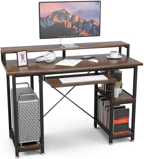 Buy Mecor Computer Desk With Keyboard Trayshelves Storage 899 Inch