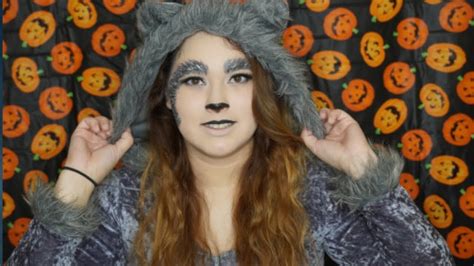 gray wolf makeup tutorial halloween look youtube