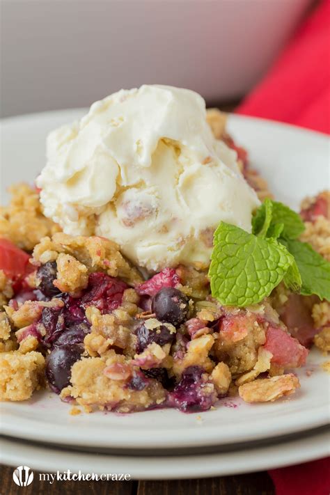 Warm Mixed Berries Topped With Crispy Oats Make This Triple Berry