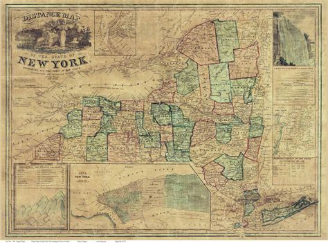 Prints Of Old New York State Maps