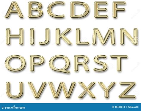 Shiny Gold Alphabet Capital Letters Stock Image Image Of Alphabet