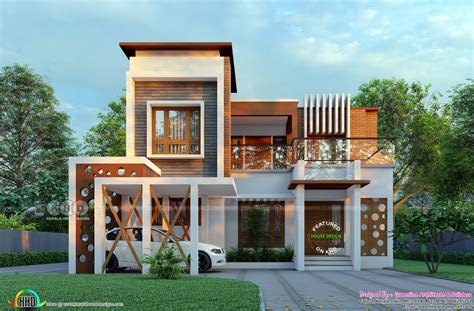awesome 4 bedroom 2000 sq ft contemporary style house kerala home design and floor plans 9k